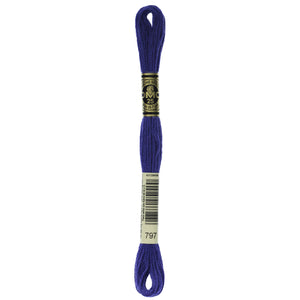 One skein of DMC Mouliné Stranded Cotton thread Colour code 797