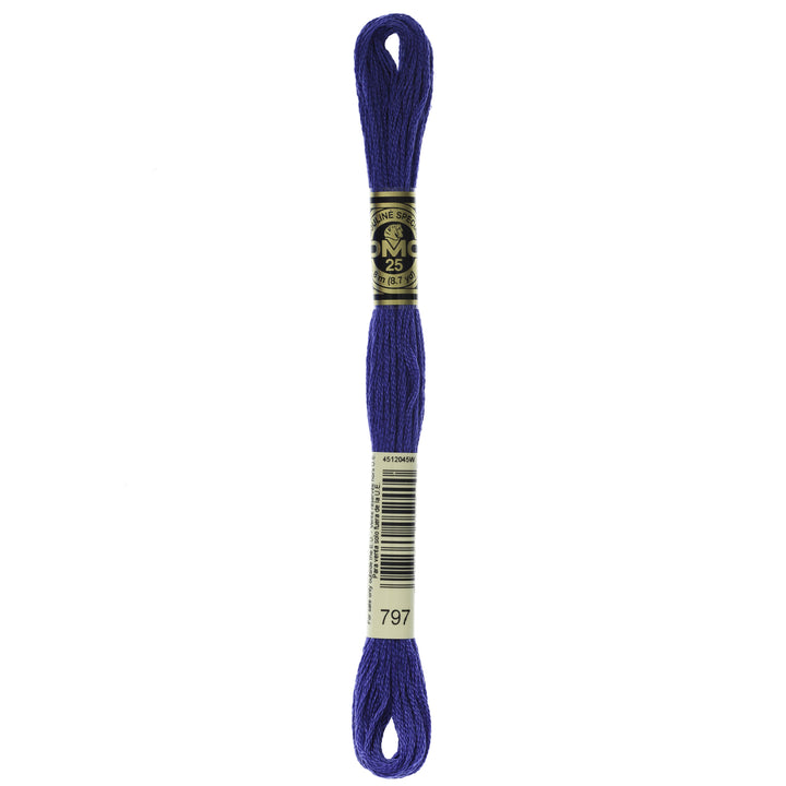 One skein of DMC Mouliné Stranded Cotton thread Colour code 797