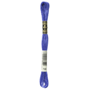 One skein of DMC Mouliné Stranded Cotton thread Colour code 798