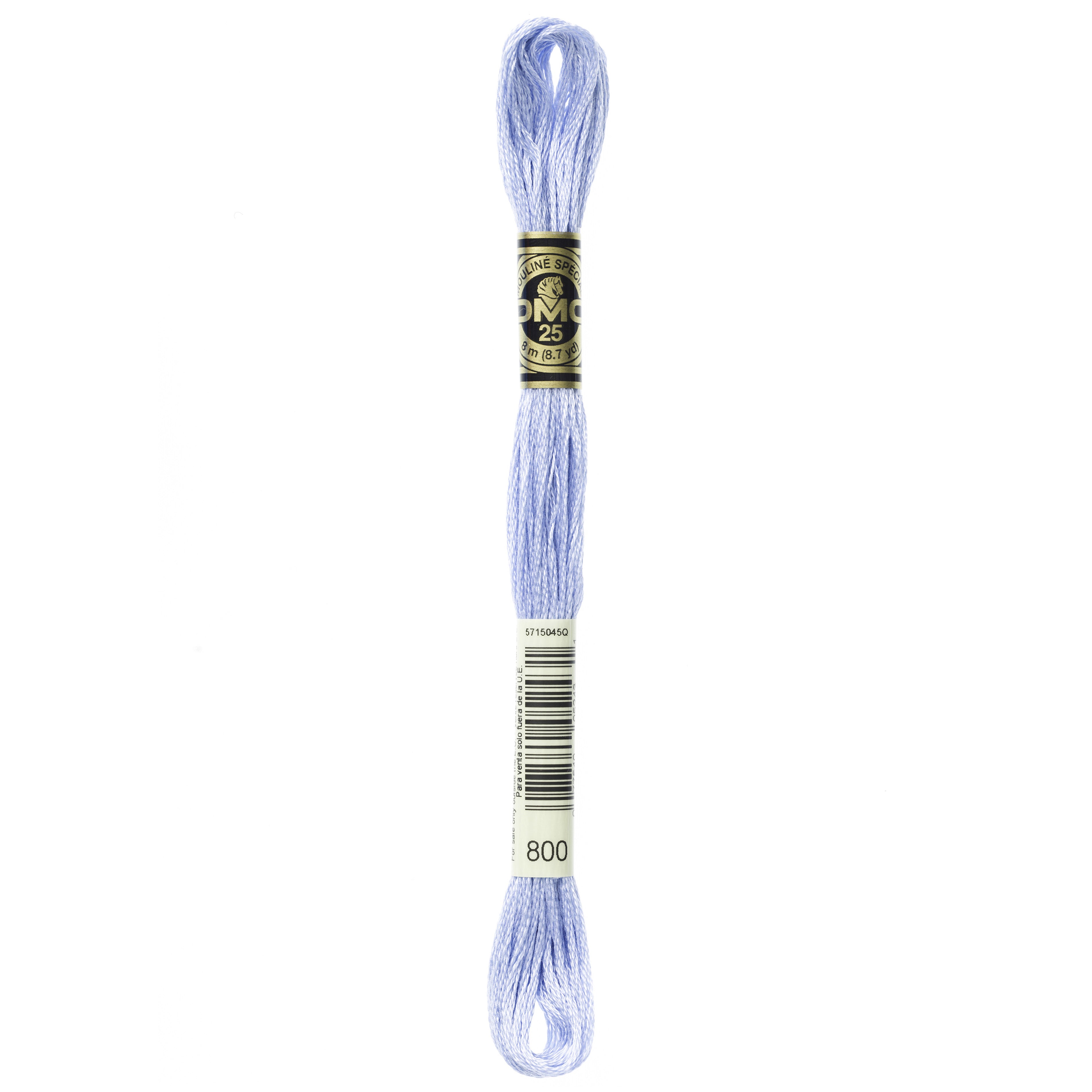 One skein of DMC Mouliné Stranded Cotton thread Colour code 800