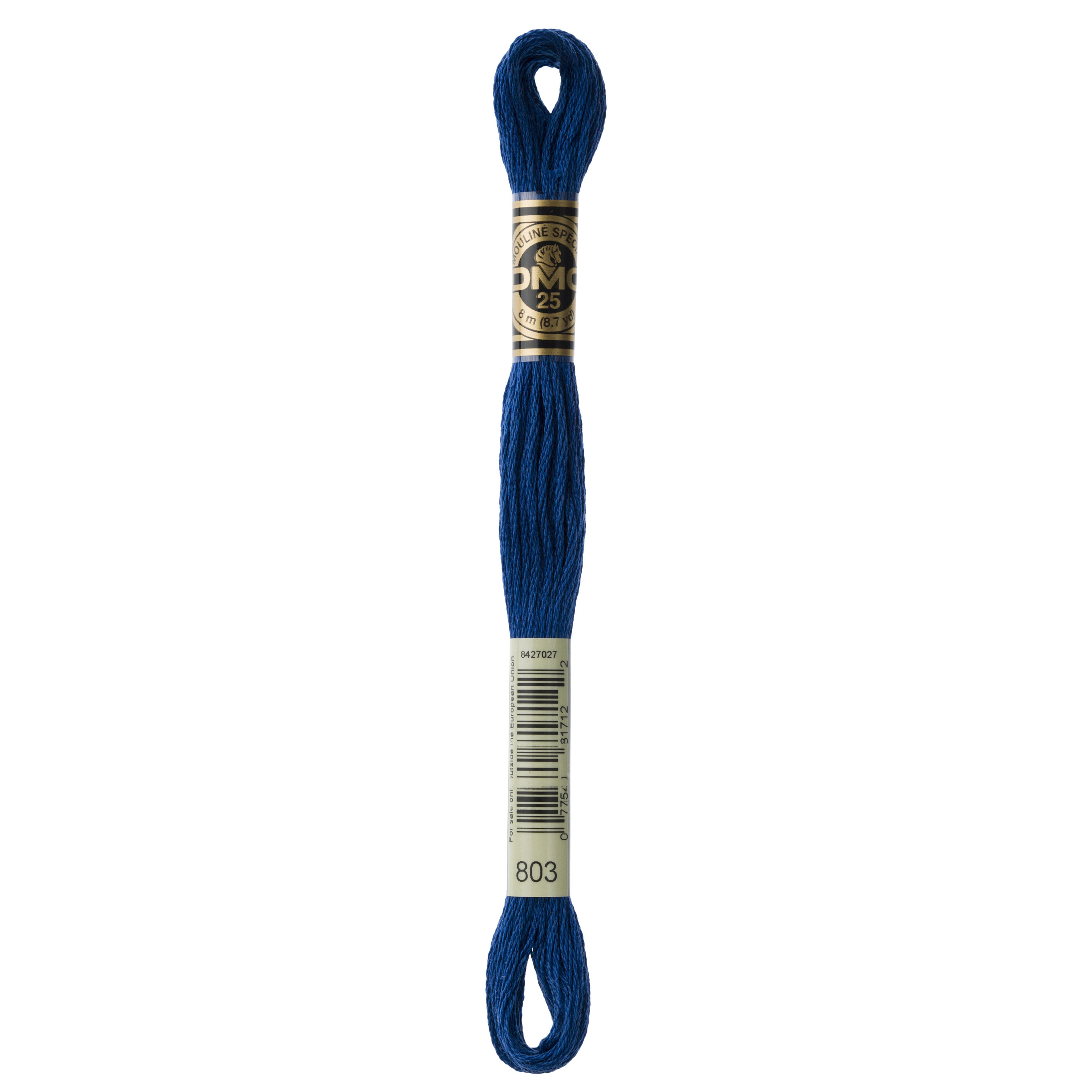 One skein of DMC Mouliné Stranded Cotton thread Colour code 803