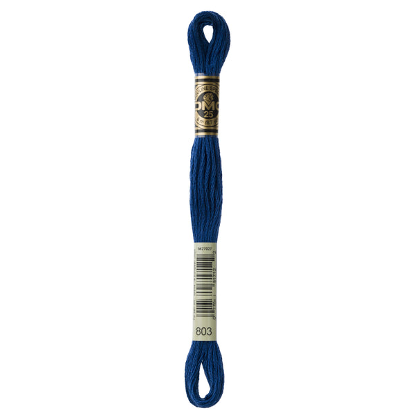 One skein of DMC Mouliné Stranded Cotton thread Colour code 803