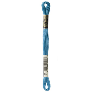 One skein of DMC Mouliné Stranded Cotton thread Colour code 807