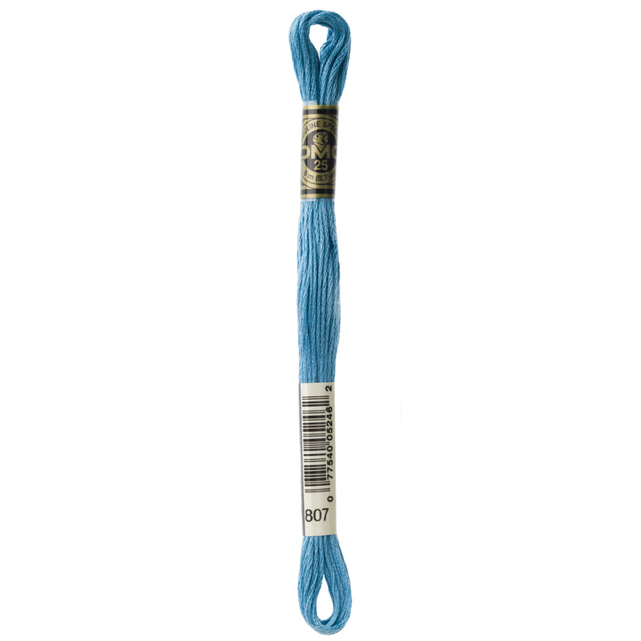One skein of DMC Mouliné Stranded Cotton thread Colour code 807