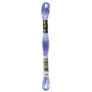 One skein of DMC Mouliné Stranded Cotton thread Colour code 809