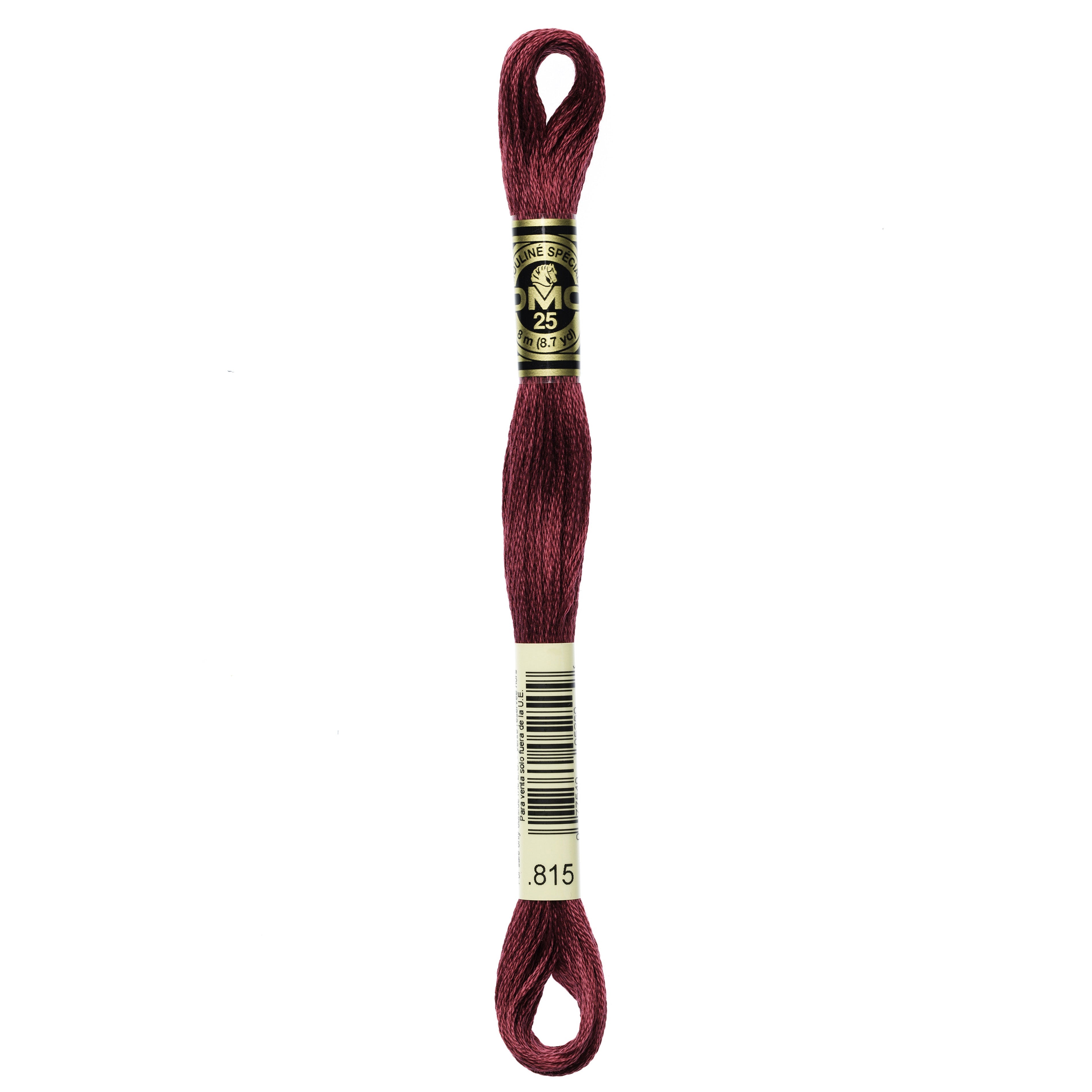 One skein of DMC Mouliné Stranded Cotton thread Colour code 815