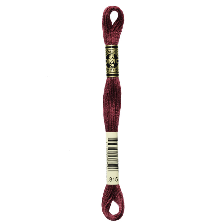 One skein of DMC Mouliné Stranded Cotton thread Colour code 815