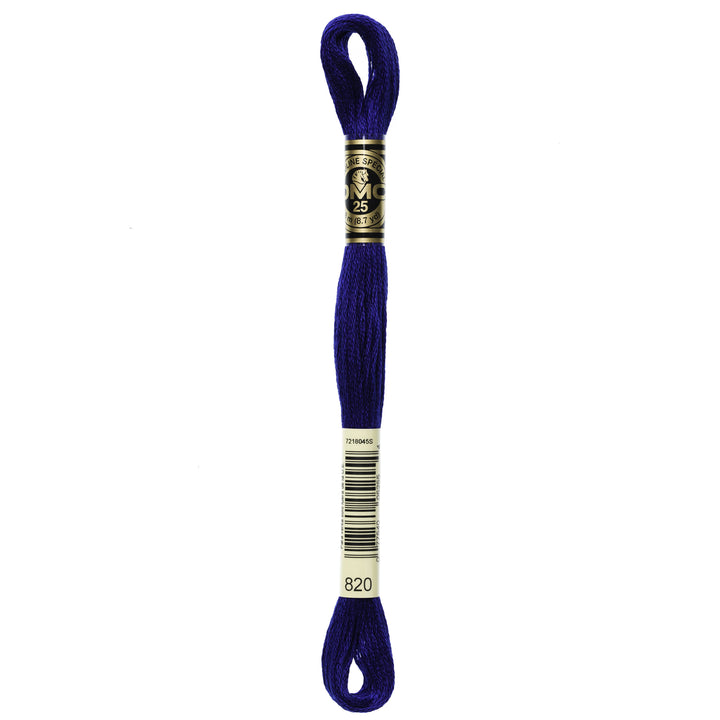 One skein of DMC Mouliné Stranded Cotton thread Colour code 820