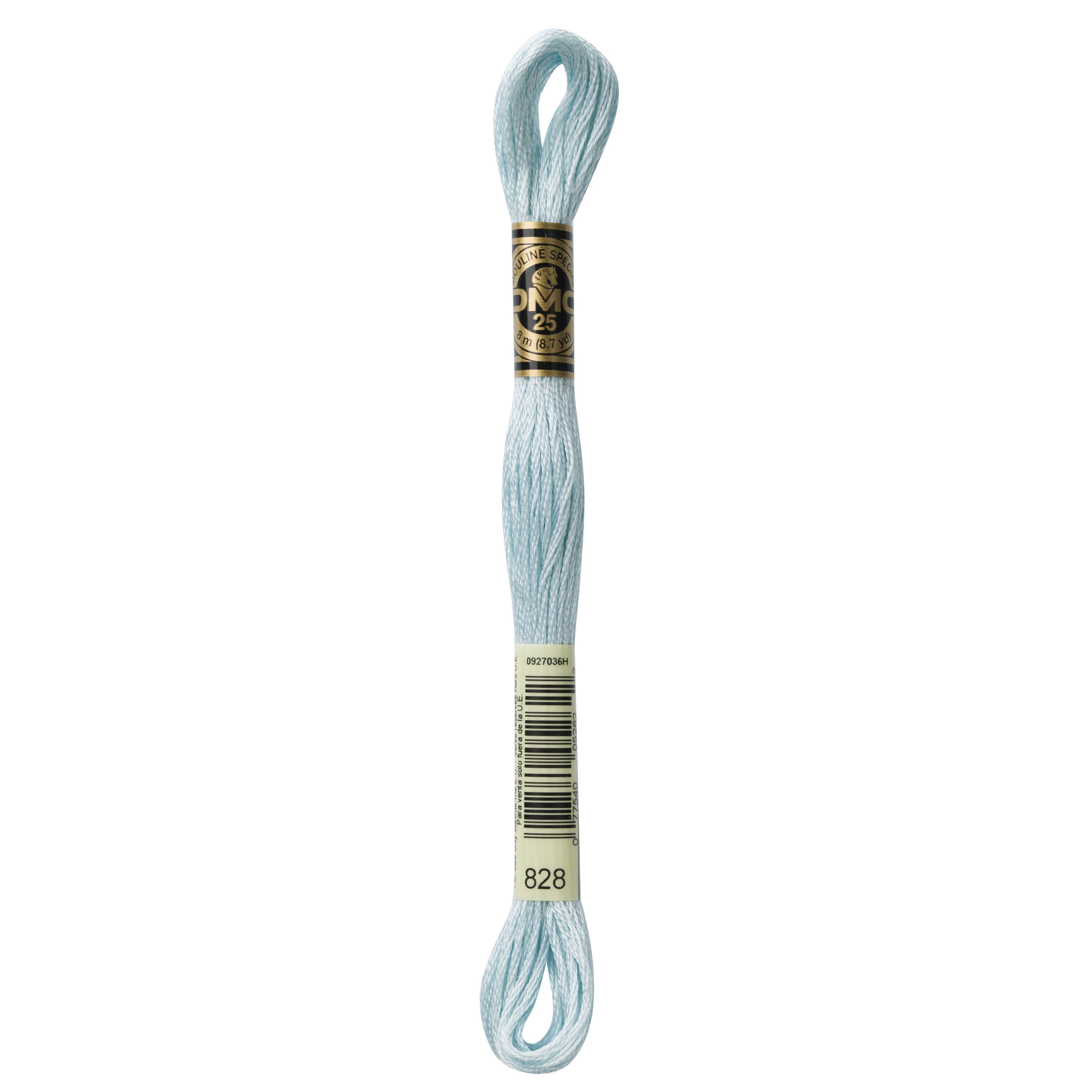 One skein of DMC Mouliné Stranded Cotton thread Colour code 828