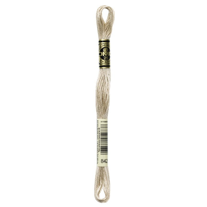 One skein of DMC Mouliné Stranded Cotton thread Colour code 842