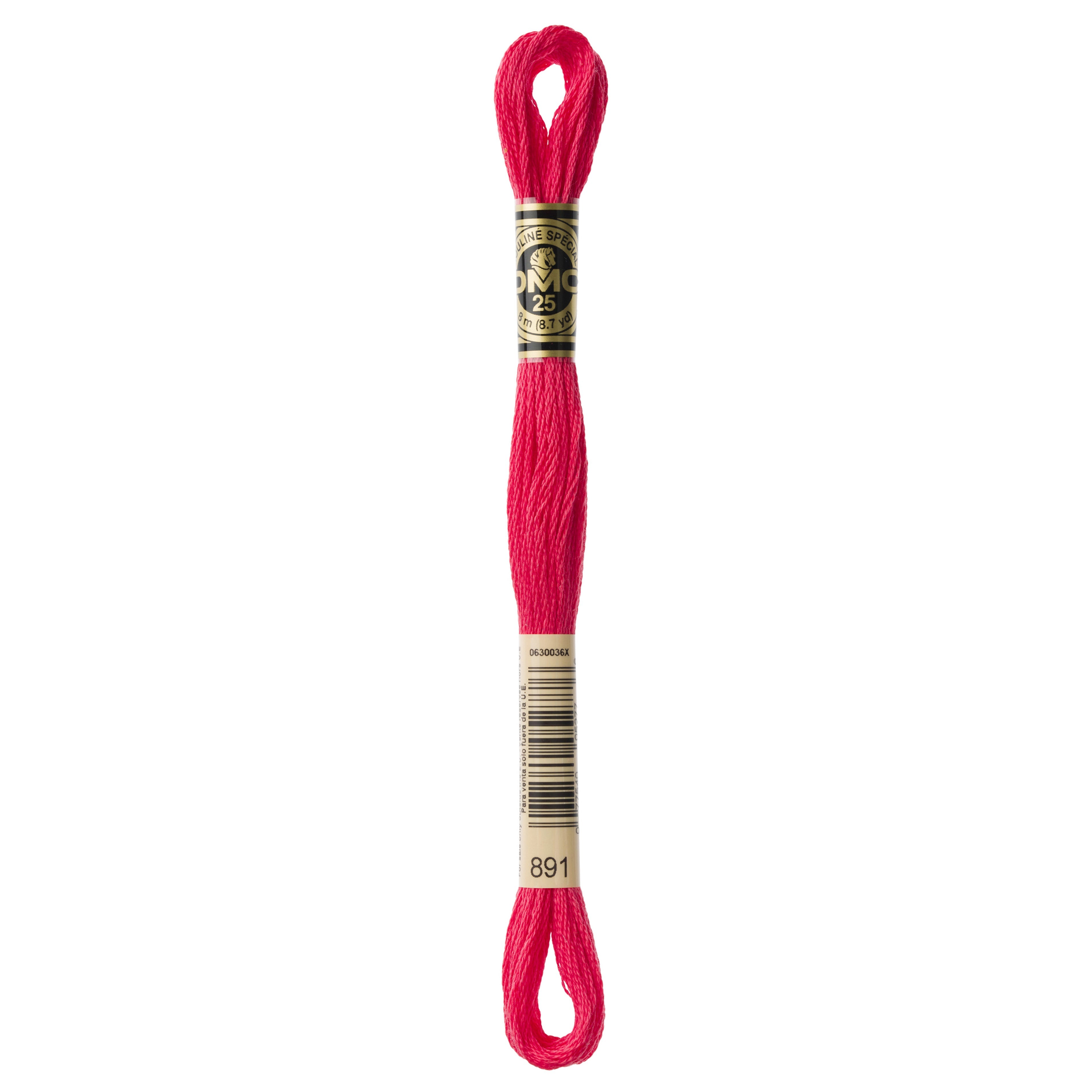 One skein of DMC Mouliné Stranded Cotton thread Colour code 891
