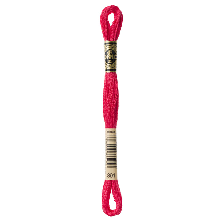 One skein of DMC Mouliné Stranded Cotton thread Colour code 891