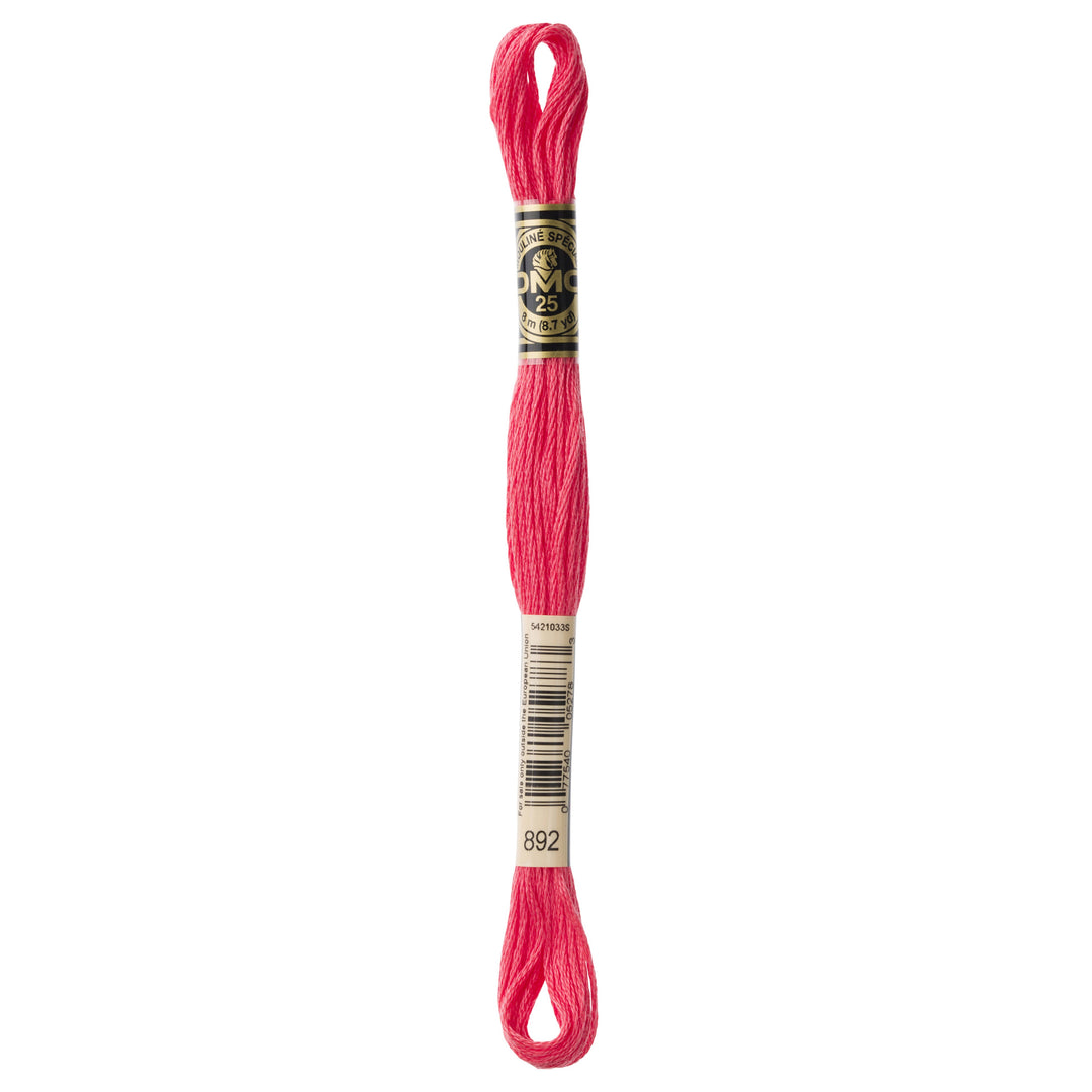 One skein of DMC Mouliné Stranded Cotton thread Colour code 892