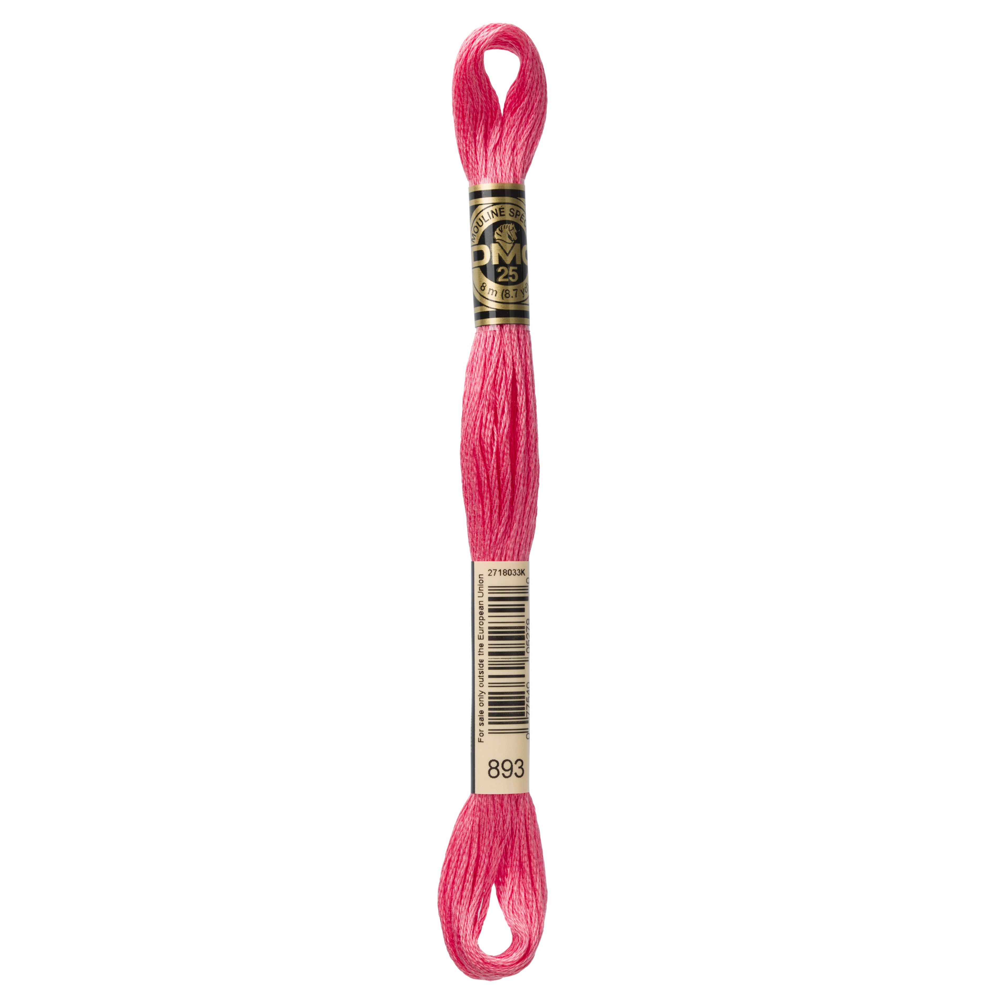 One skein of DMC Mouliné Stranded Cotton thread Colour code 893