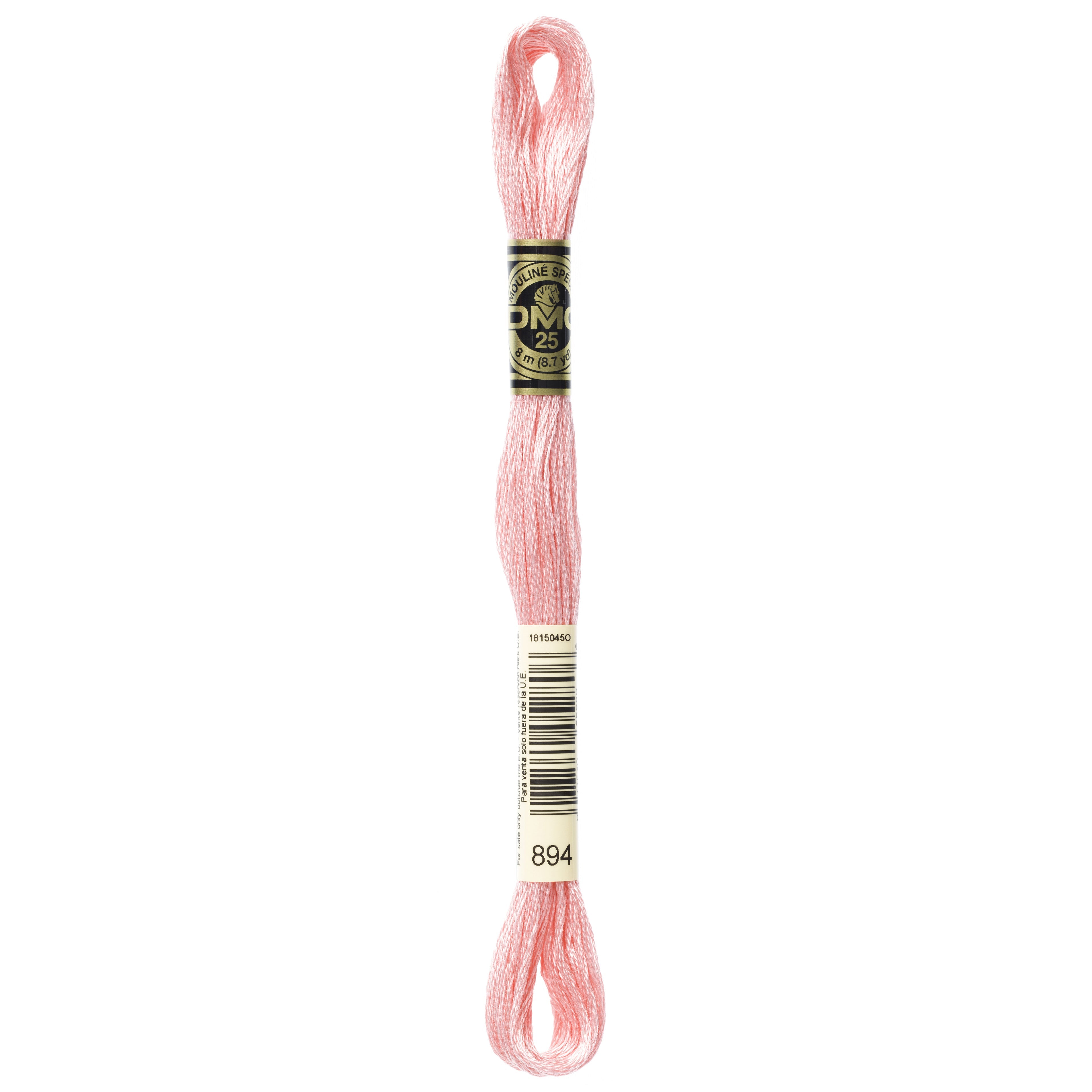 One skein of DMC Mouliné Stranded Cotton thread Colour code 894