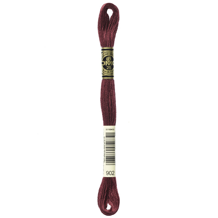 One skein of DMC Mouliné Stranded Cotton thread Colour code 902