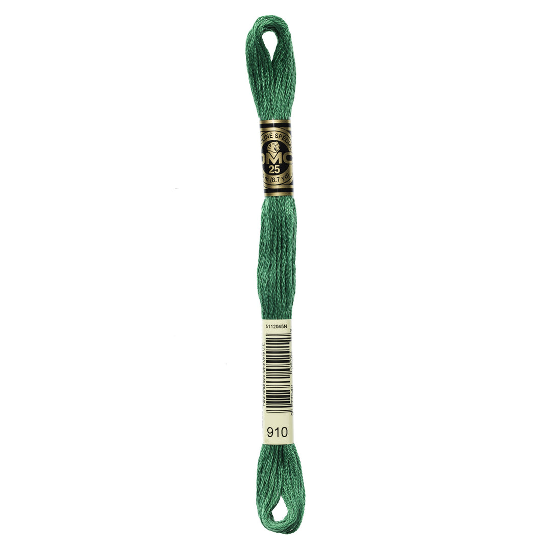 One skein of DMC Mouliné Stranded Cotton thread Colour code 910