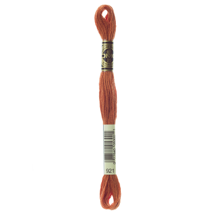 One skein of DMC Mouliné Stranded Cotton thread Colour code 921