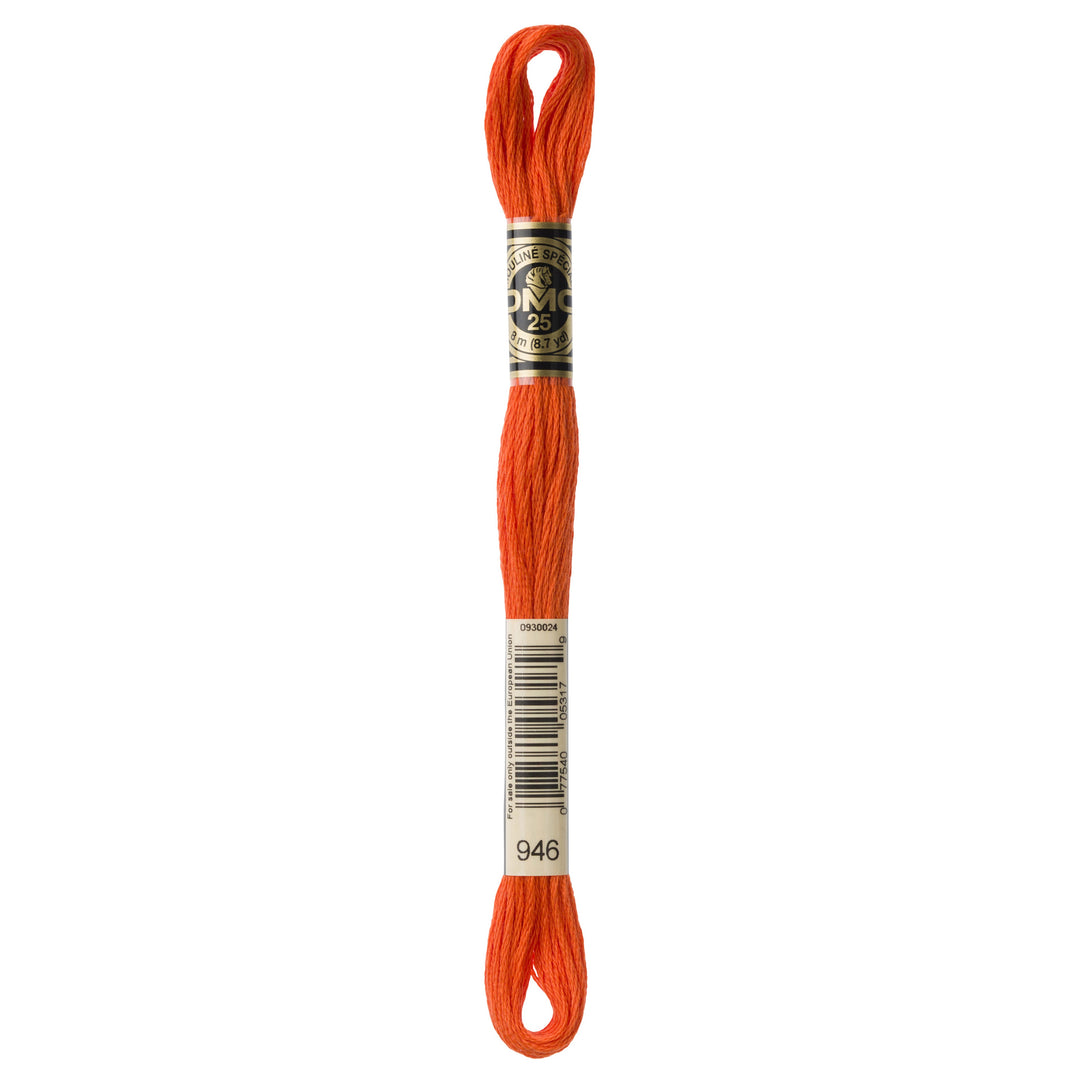 One skein of DMC Mouliné Stranded Cotton thread Colour code 946