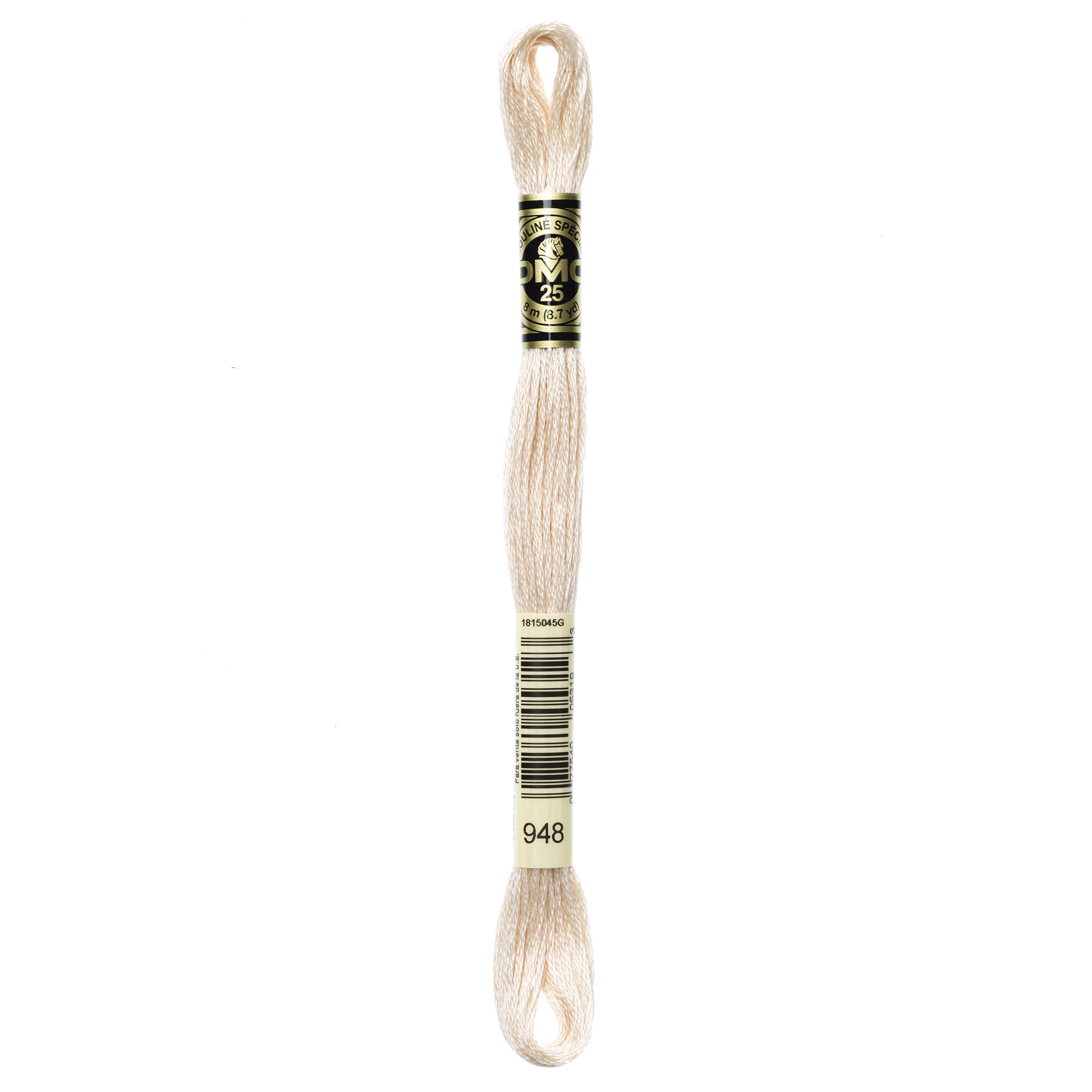 One skein of DMC Mouliné Stranded Cotton thread Colour code 948