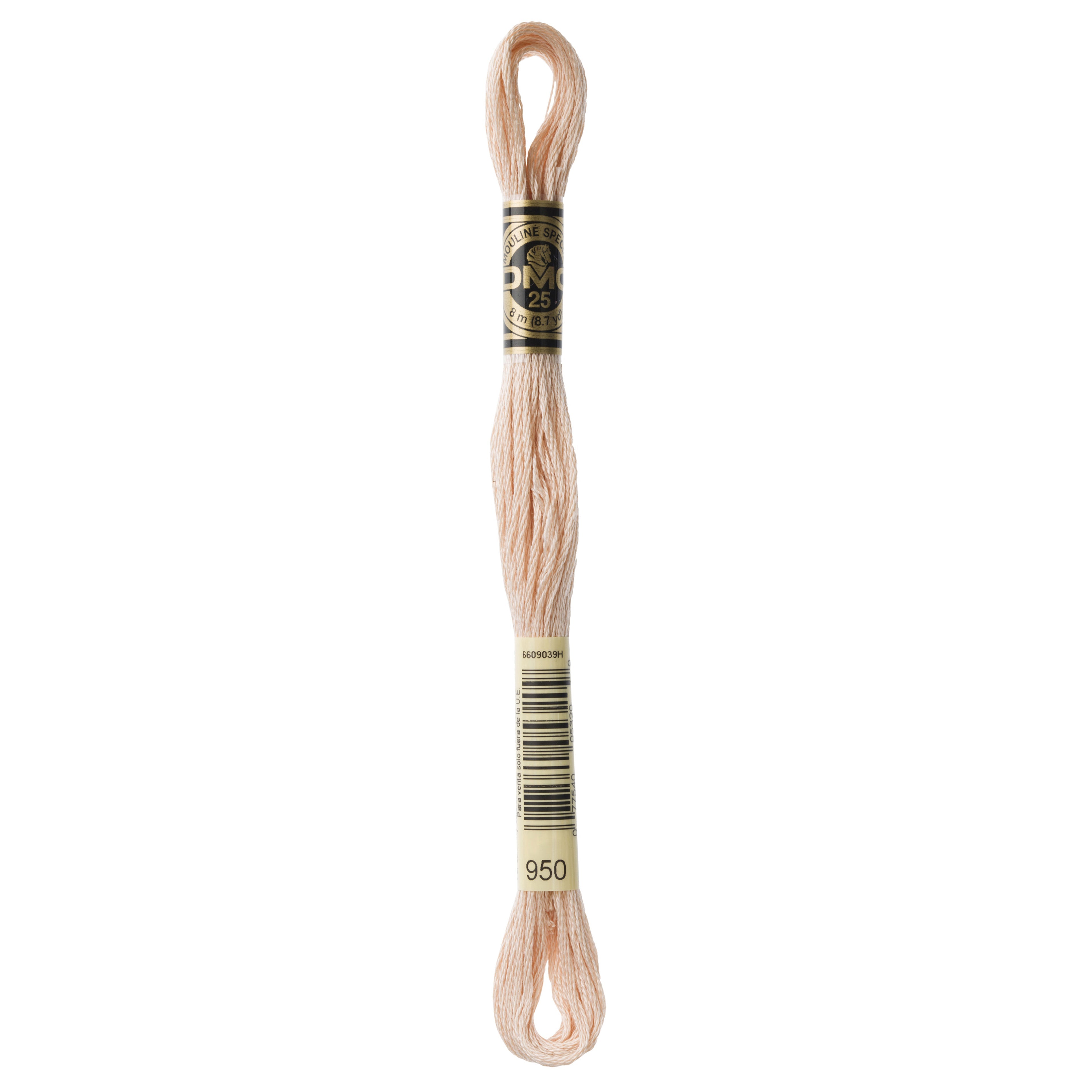 One skein of DMC Mouliné Stranded Cotton thread Colour code 950