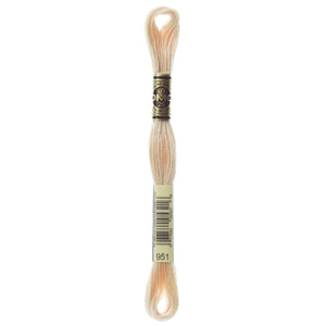 One skein of DMC Mouliné Stranded Cotton thread Colour code 951