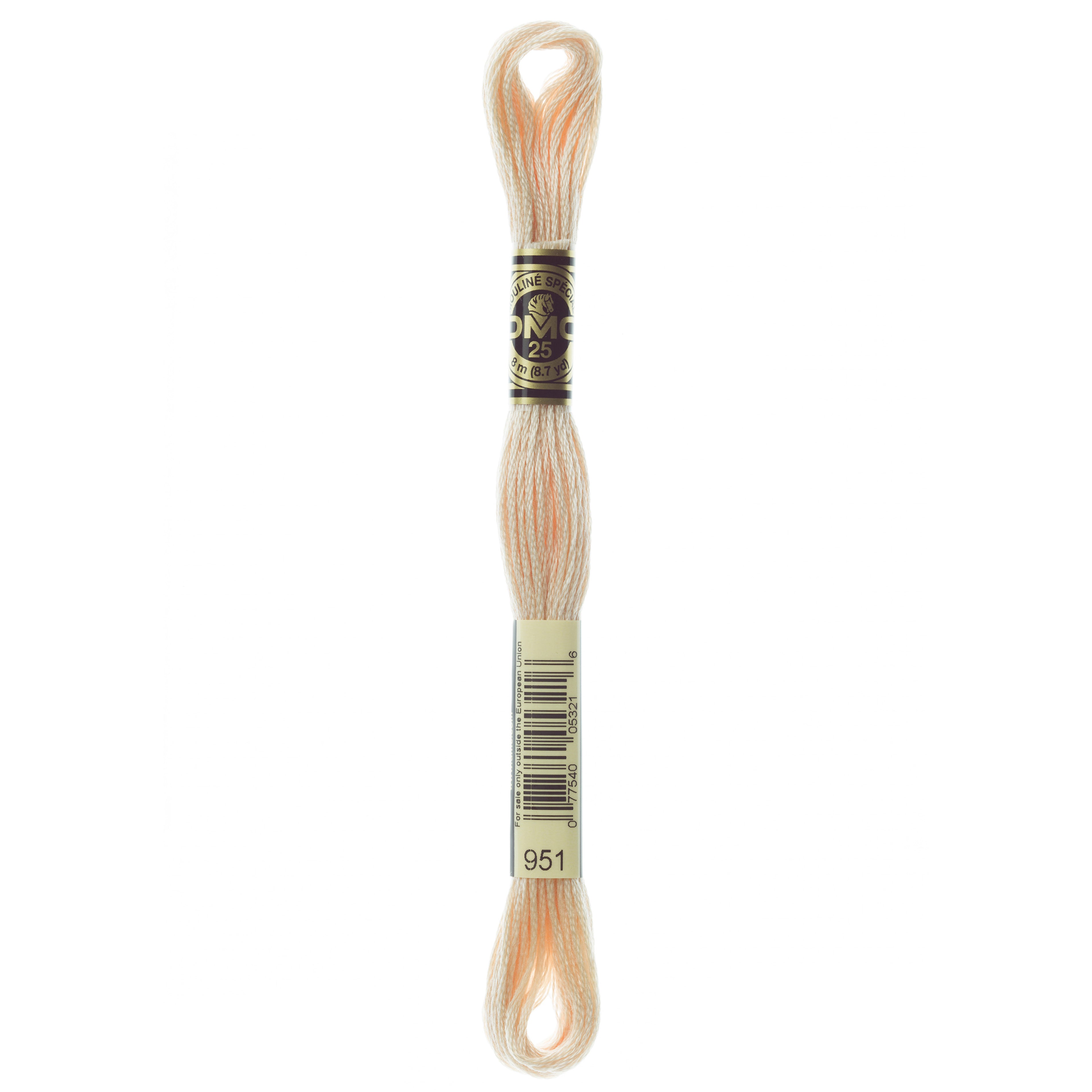 One skein of DMC Mouliné Stranded Cotton thread Colour code 951