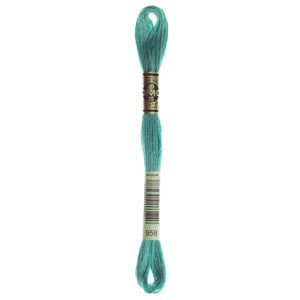 One skein of DMC Mouliné Stranded Cotton thread Colour code 958