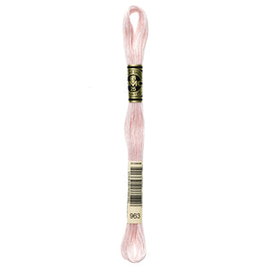 One skein of DMC Mouliné Stranded Cotton thread Colour code 963
