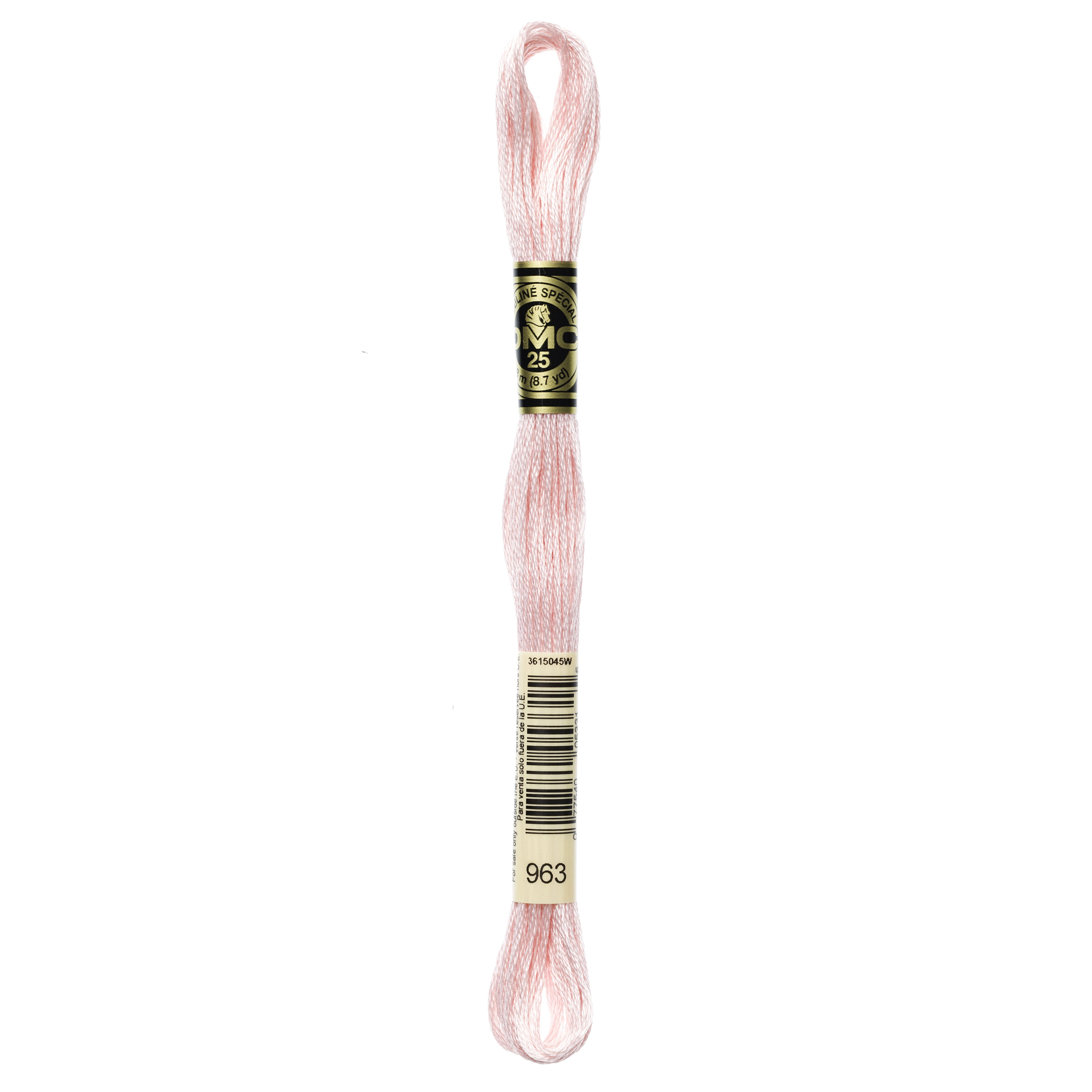 One skein of DMC Mouliné Stranded Cotton thread Colour code 963