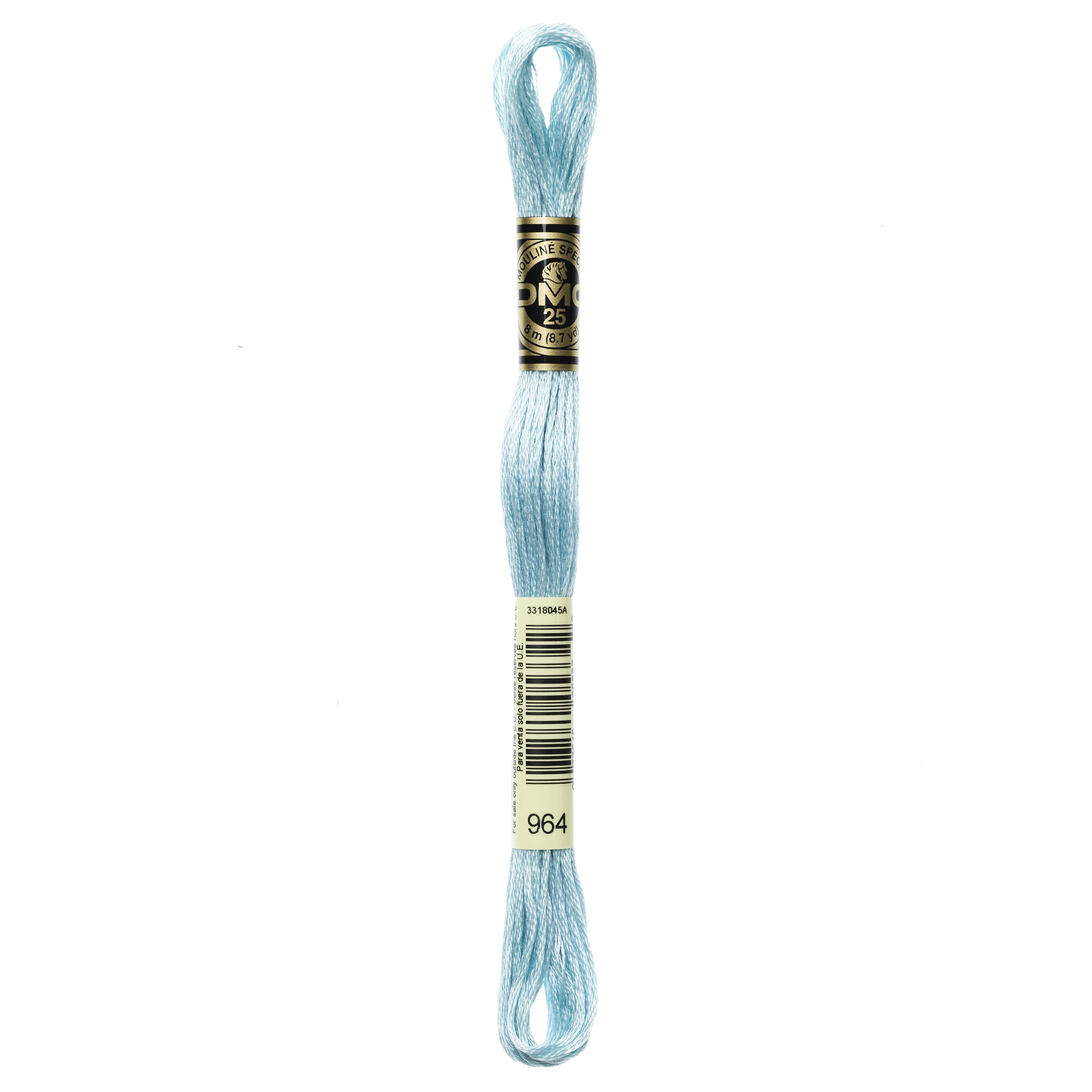 One skein of DMC Mouliné Stranded Cotton thread Colour code 964