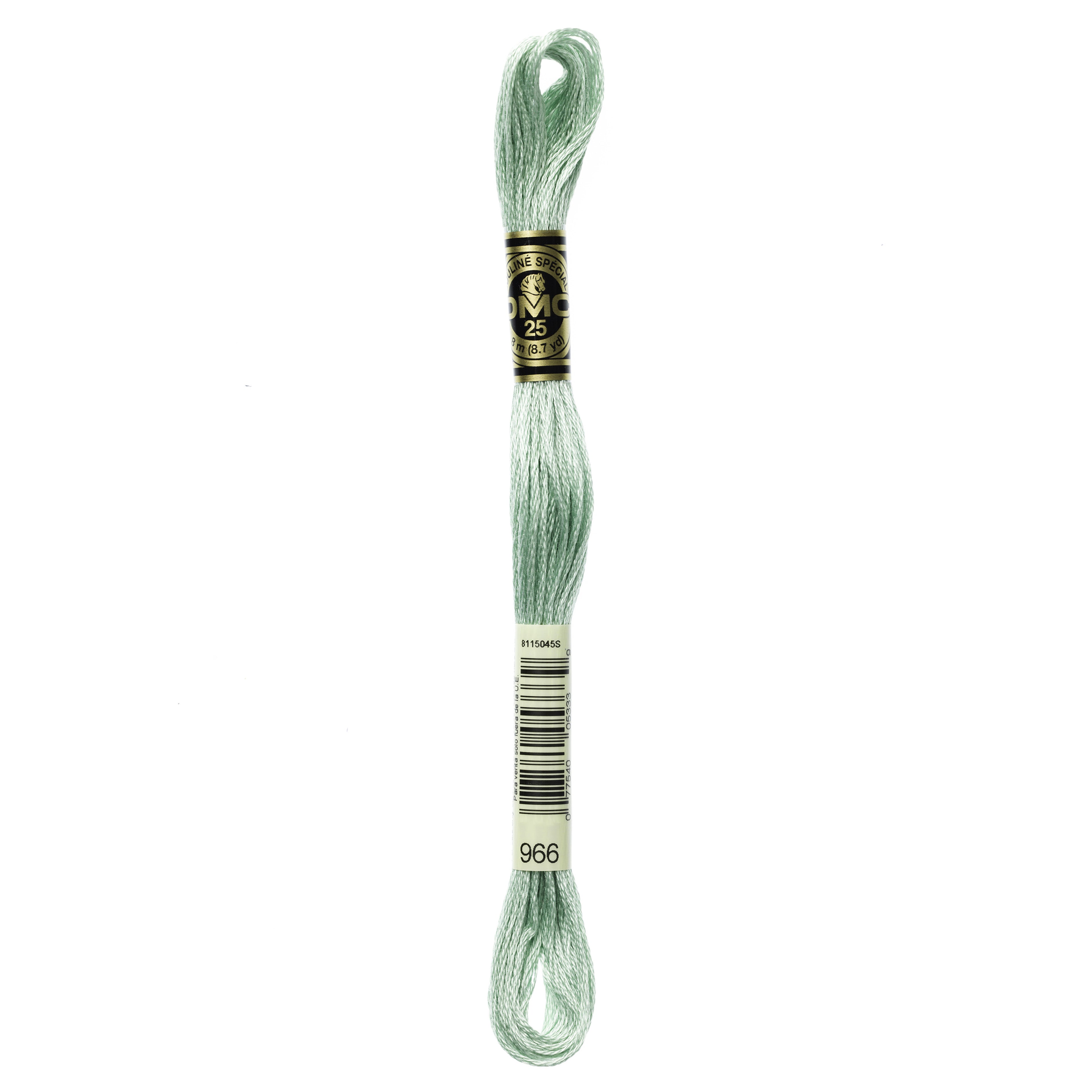 One skein of DMC Mouliné Stranded Cotton thread Colour code 966