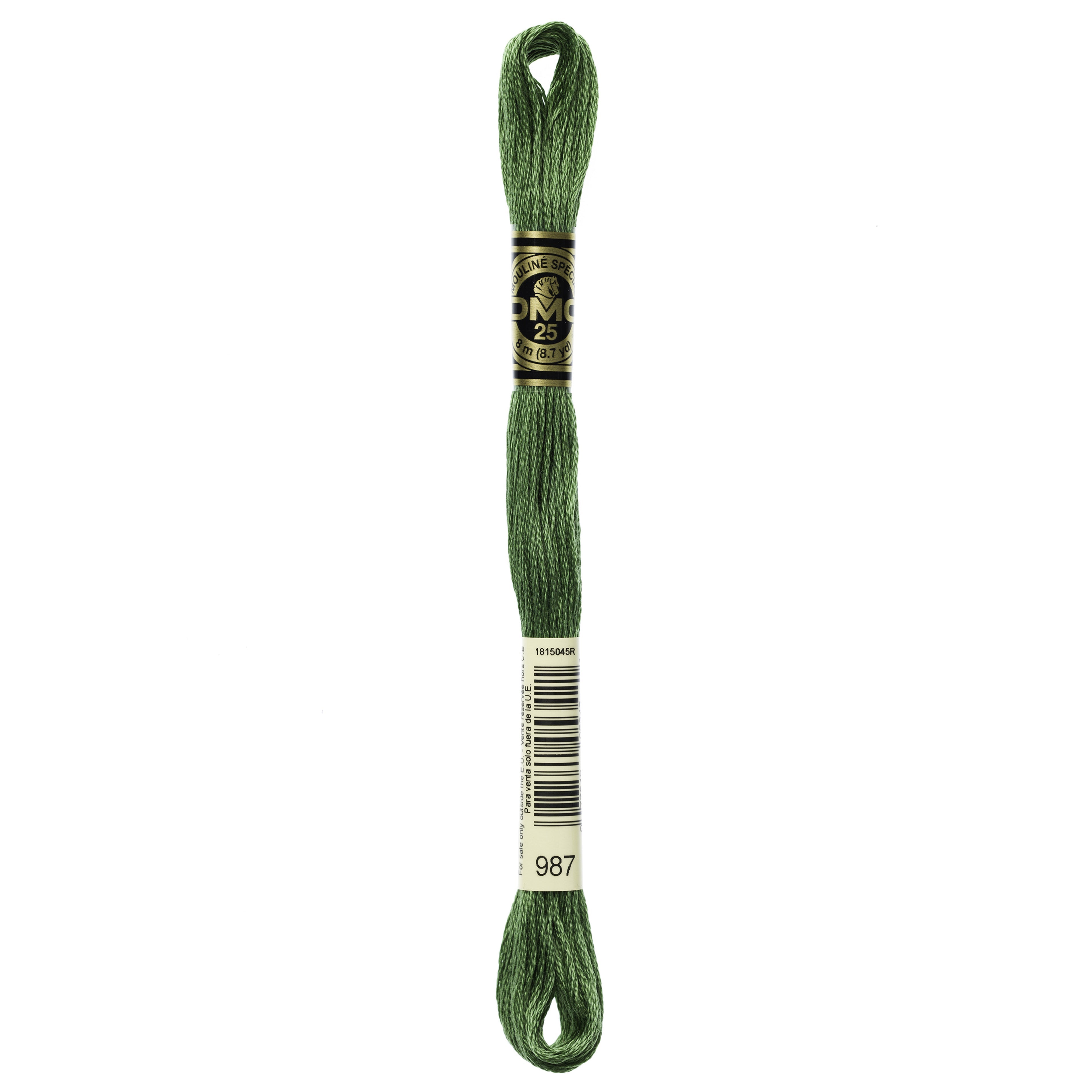 One skein of DMC Mouliné Stranded Cotton thread Colour code 987