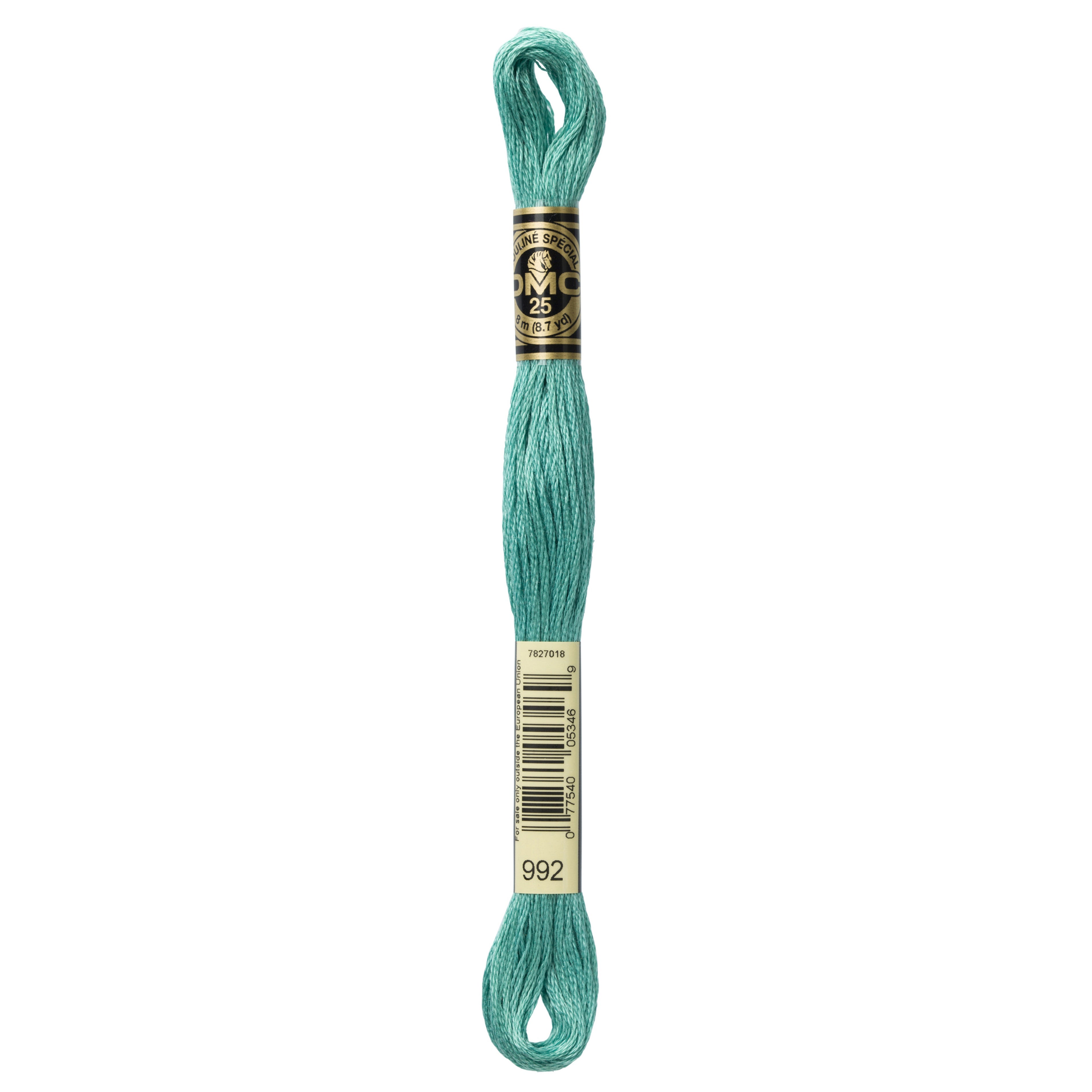 One skein of DMC Mouliné Stranded Cotton thread Colour code 992