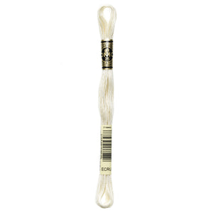 One skein of DMC Mouliné Stranded Cotton thread Colour code ECRU