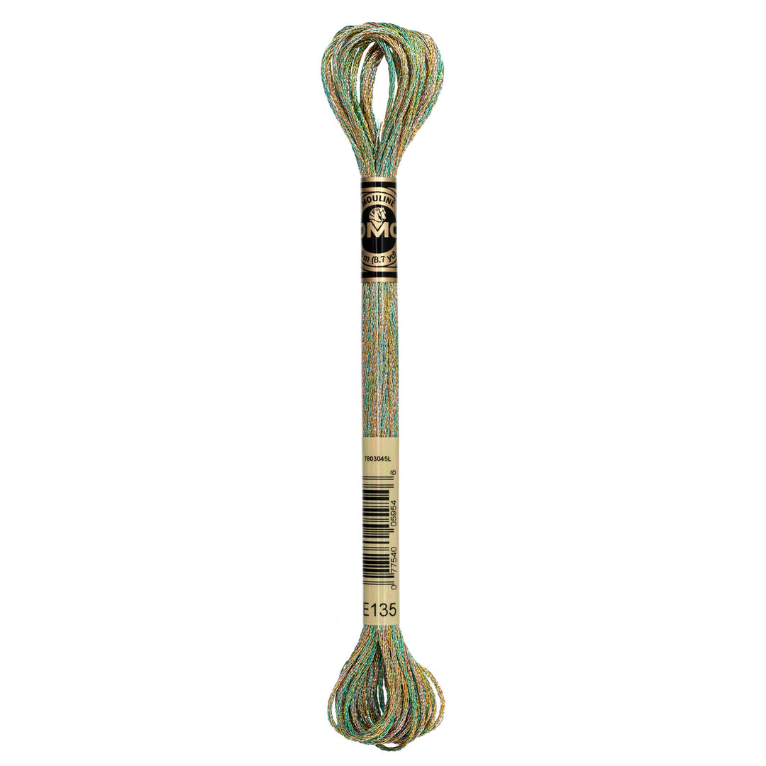 One skein of DMC Mouliné Light Effects Stranded thread Colour code E135