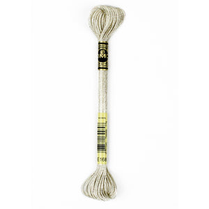 One skein of DMC Mouliné Light Effects Stranded thread Colour code E168