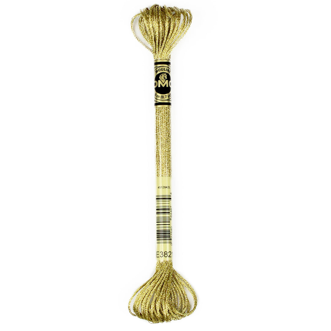 One skein of DMC Mouliné Light Effects Stranded thread Colour code E3821