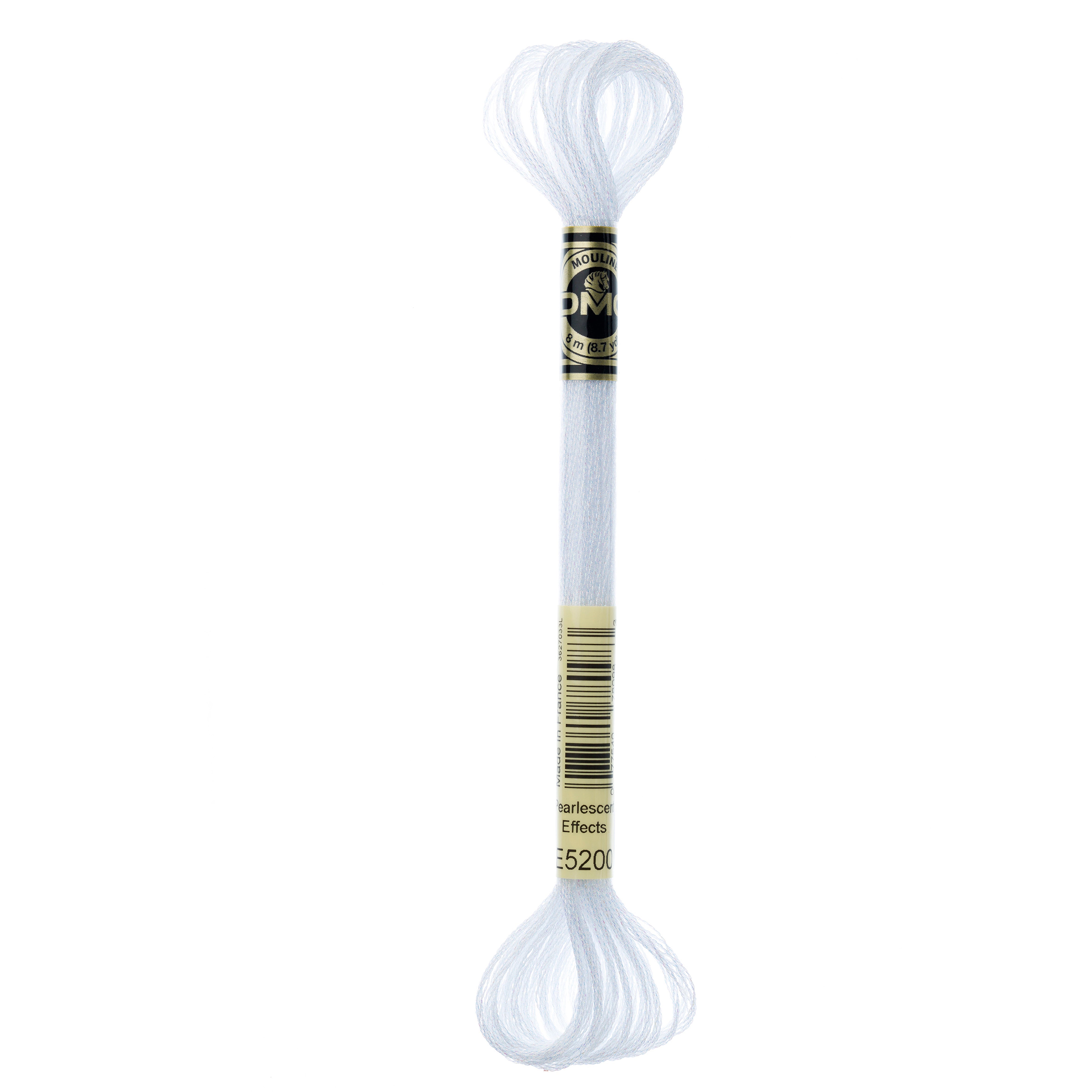 One skein of DMC Mouliné Light Effects Stranded thread Colour code E5200