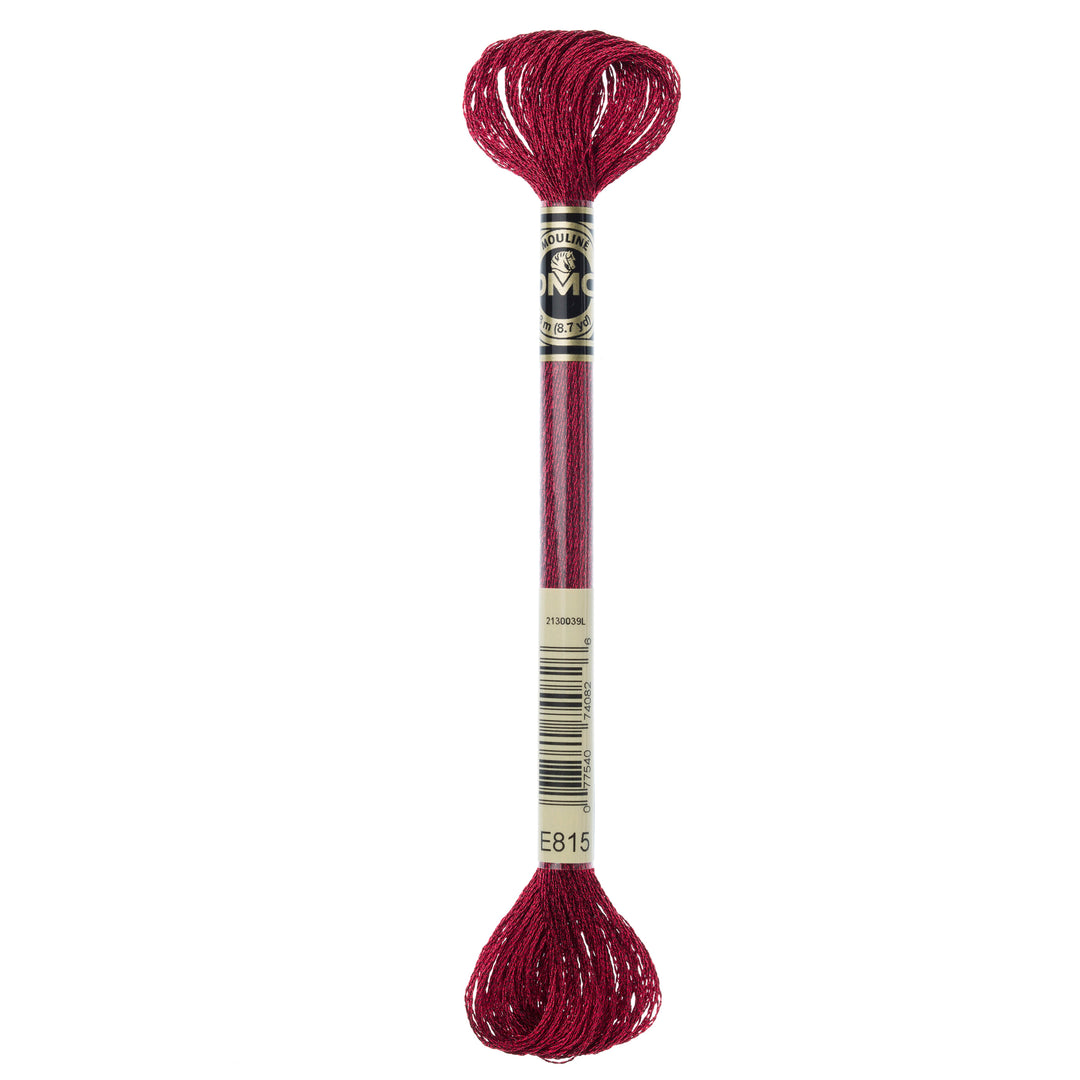 One skein of DMC Mouliné Light Effects Stranded thread Colour code E815