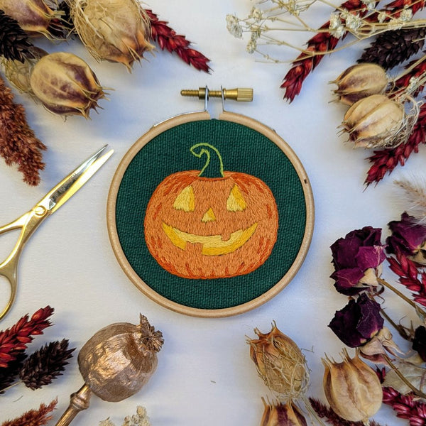 Halloween Pumpkin Embroidery Kit
