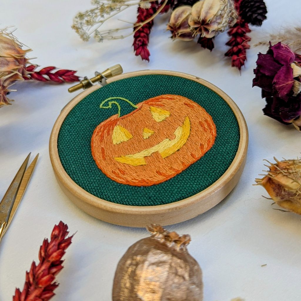 Halloween Pumpkin Embroidery Kit