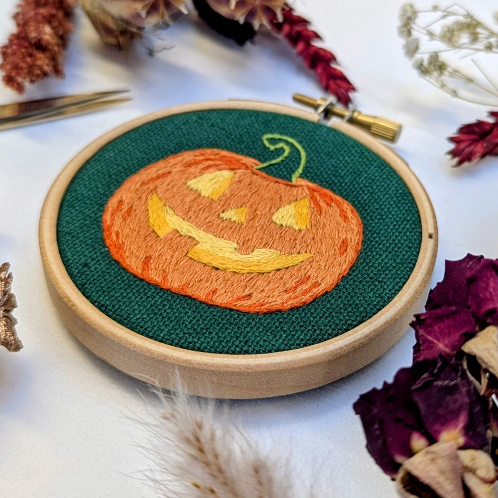 Halloween Pumpkin Embroidery Kit