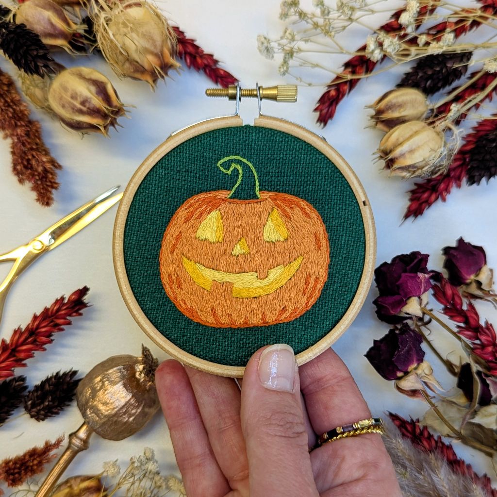 Halloween Pumpkin Embroidery Kit