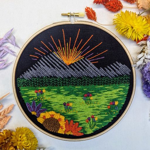 Mountain Meadow Embroidery Pattern