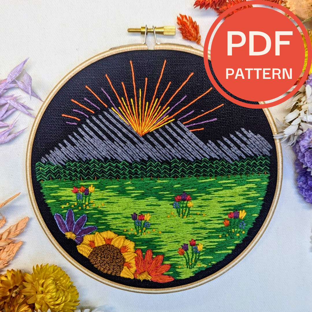 Mountain Meadow Embroidery Pattern