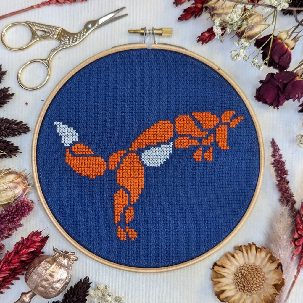 Paisley Fox Cross Stitch Kit