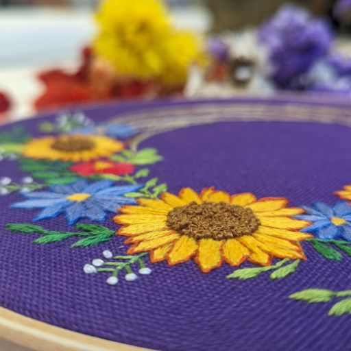 Summer Wreath Embroidery Pattern