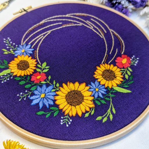 Summer Wreath Embroidery Kit