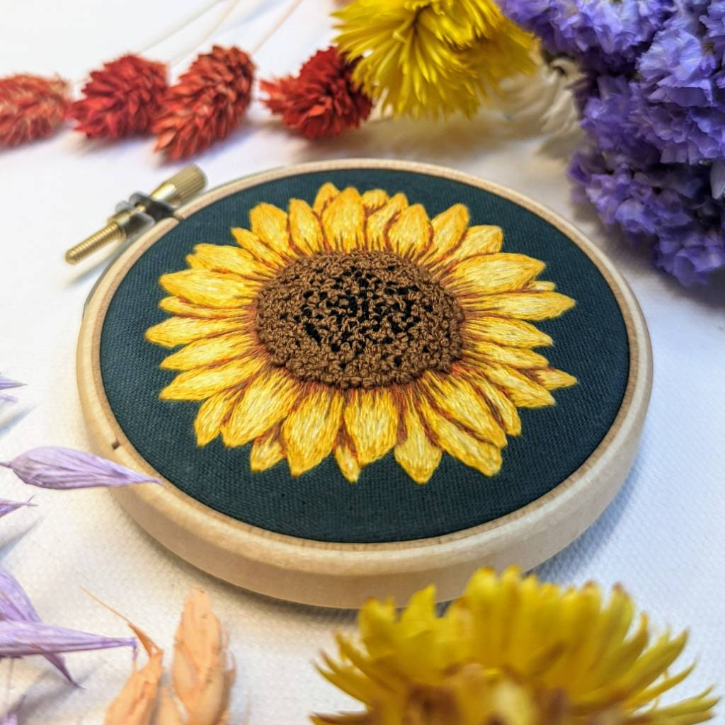 Sunflower Needle Painting Pattern